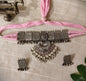 Beautiful Designer Stone Embedded Pendant Choker With Earrings