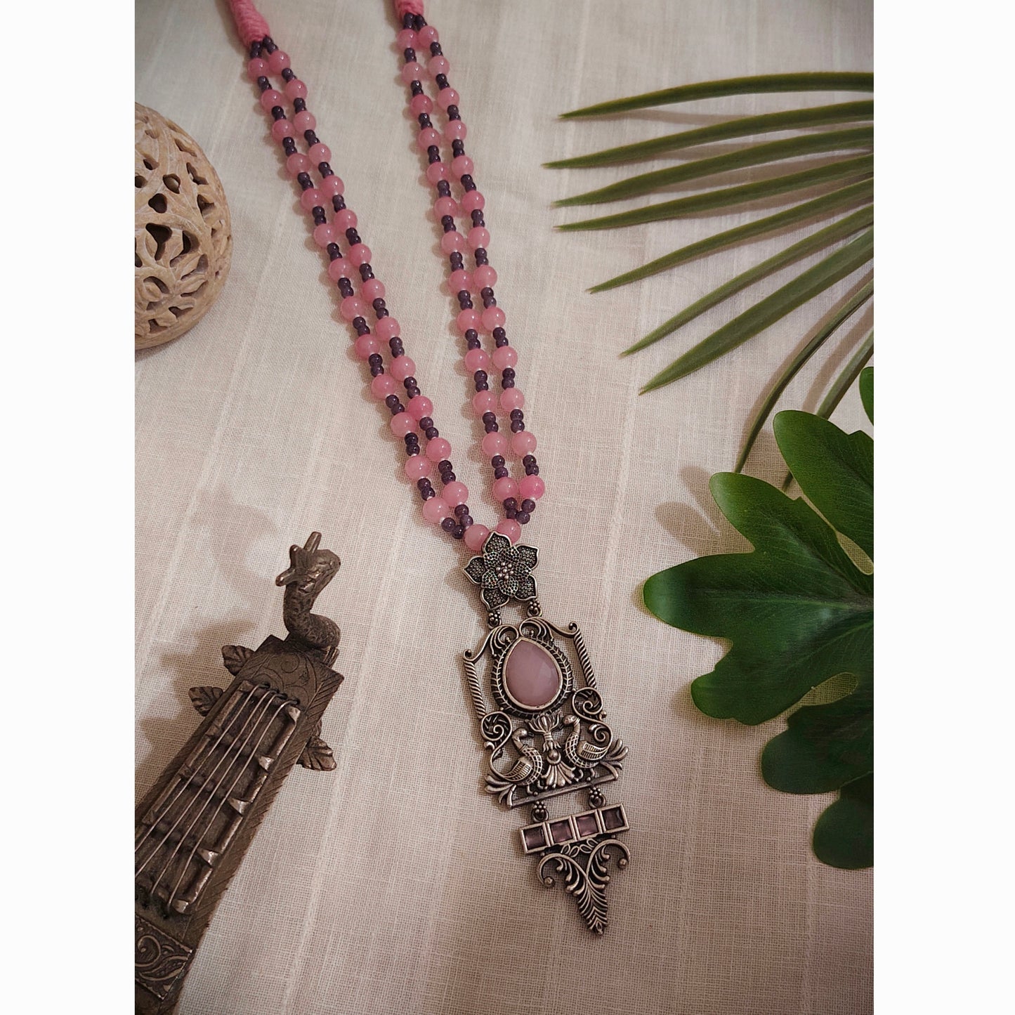 Beautiful Designer Stone Embedded Beaded Necklace