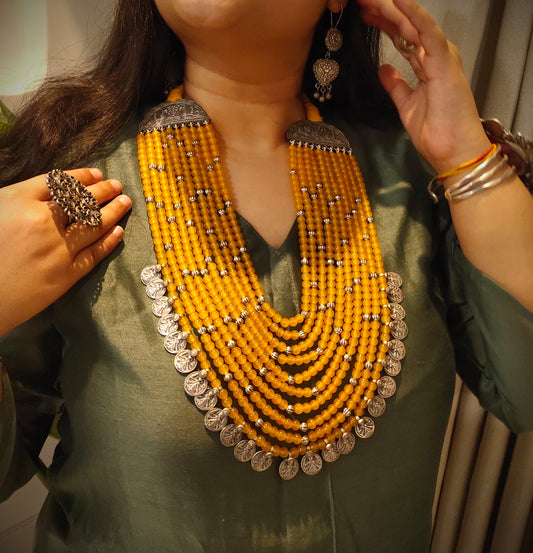 Beautiful Designer Layered Beaded Paatri Necklace