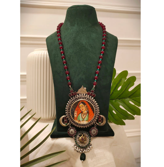 Beautiful Designer Painting Fusion Pendant Necklace