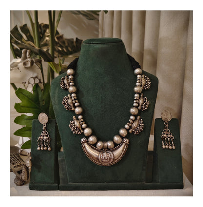 Beautiful Designer Vintage Polish Taabeez Necklace With Earrings