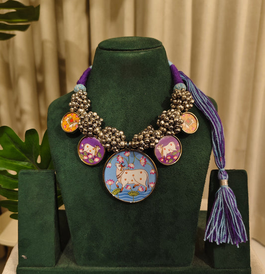 Beautiful Designer Ghungroo Ball Painting Mix Neckpiece