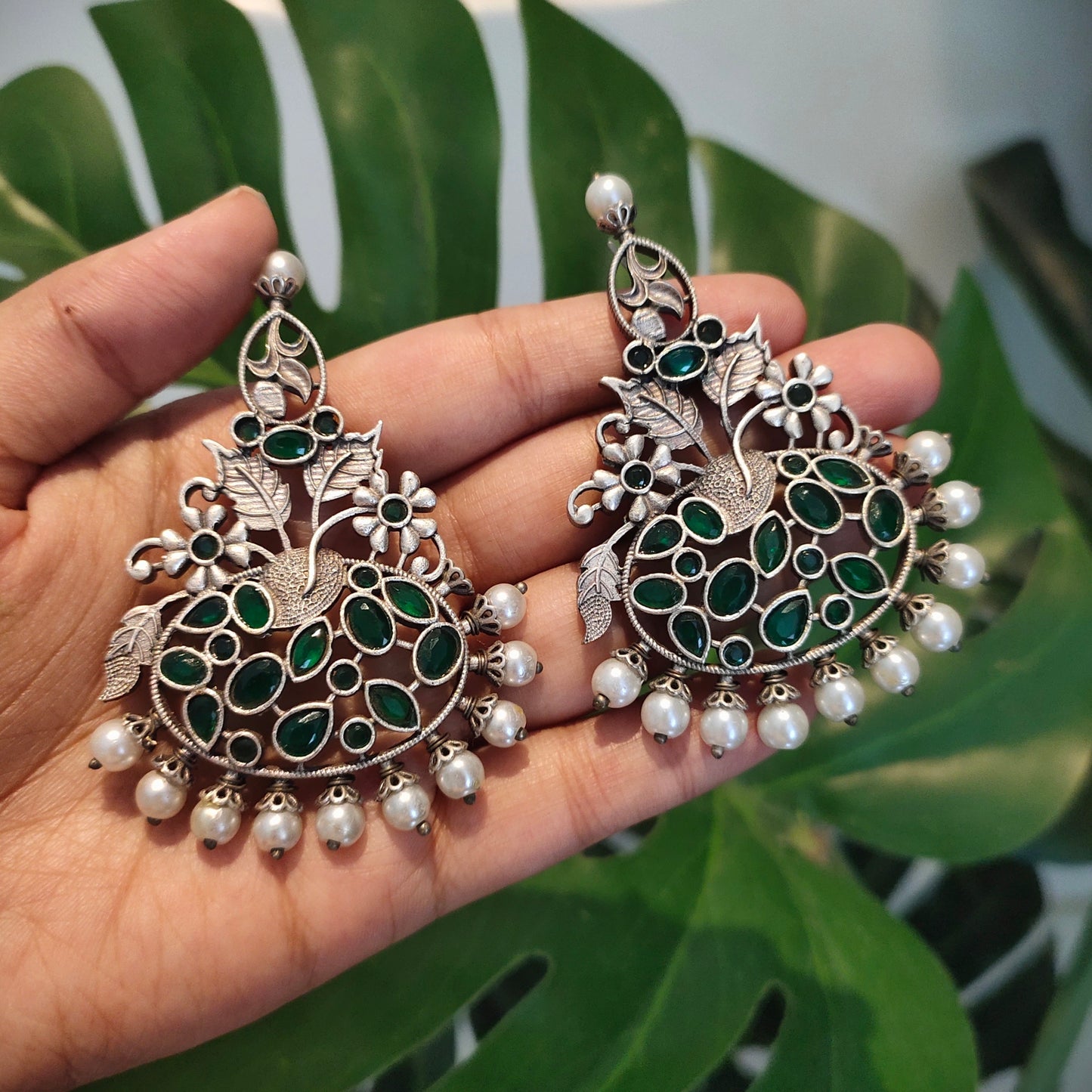 Beautiful Designer Stone Embedded Earrings