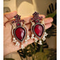 Beautiful Designer Stone Embedded Peacock Earrings