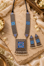 Beautiful Designer Hand-Painted Necklace With Earrings