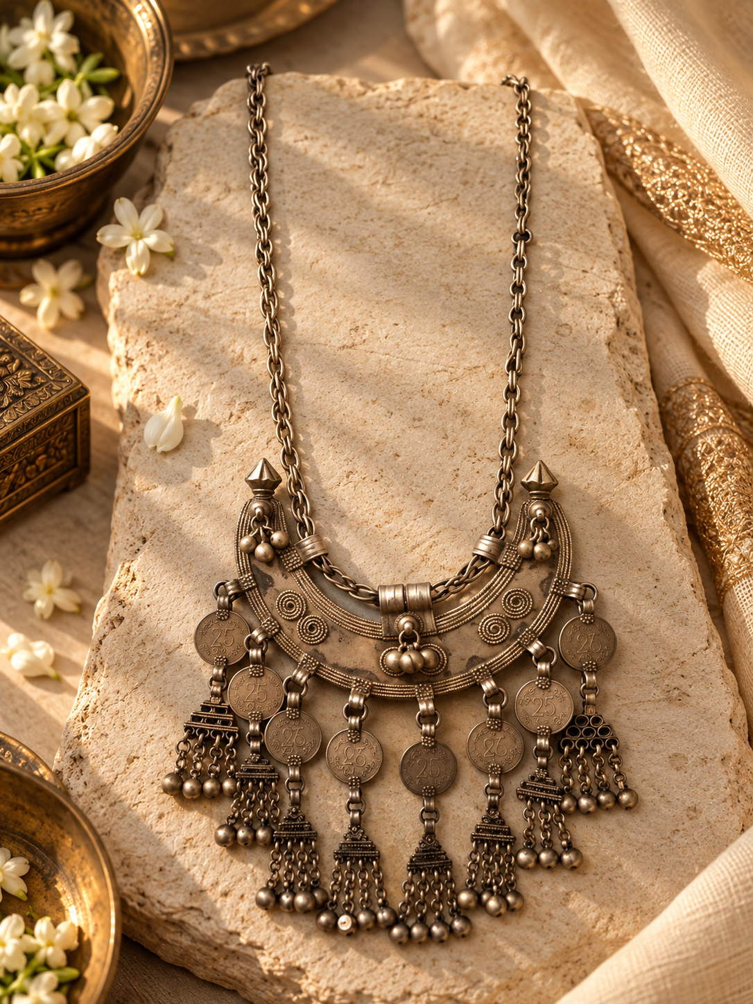 Beautiful Tribal Chaand Vintage Long Necklace
