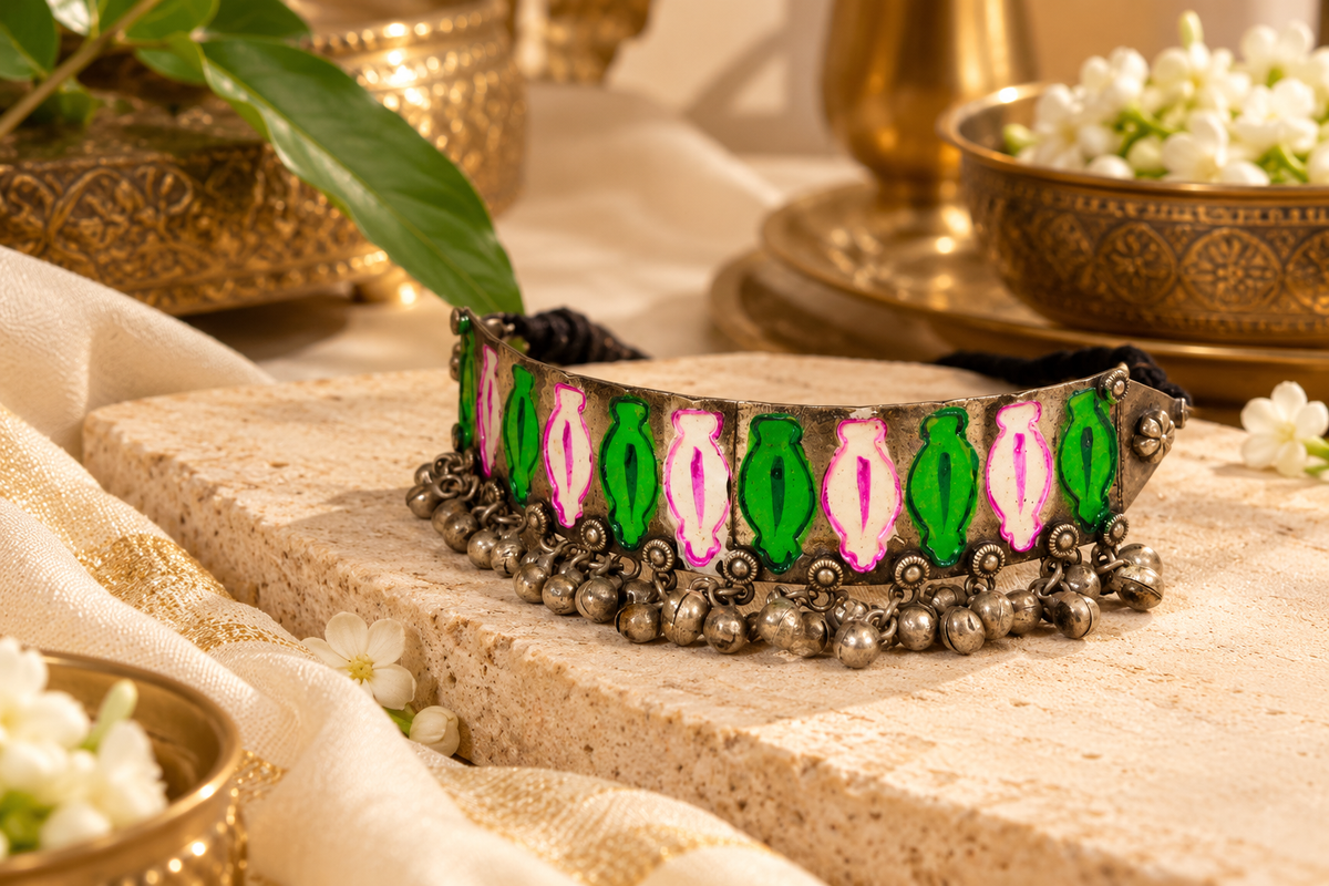 Beautiful Designer Hand-painted Choker