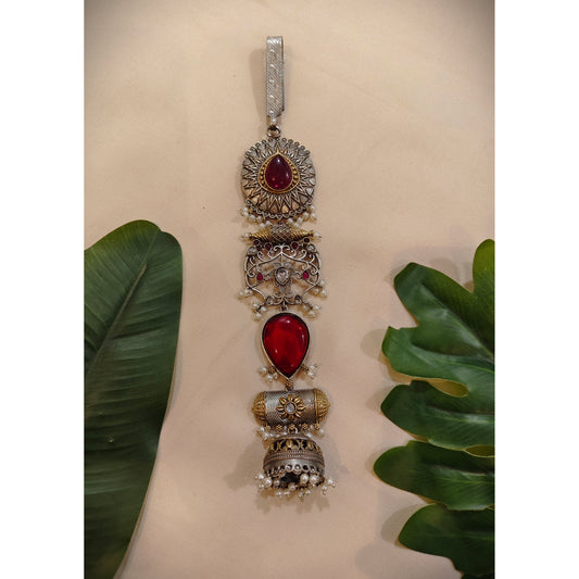 Beautiful Designer Stone Embedded Dual Tone Chaabi Gutchha (To be worn on waist)