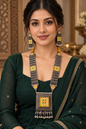 Beautiful Designer Hand-Painted Necklace With Earrings