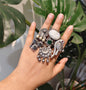 Beautiful Designer Fusion Stone Embedded Adjustable Ring