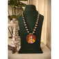 Beautiful Designer Painting Pendant With Ball Chain Necklace