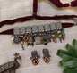 Beautiful Designer Charms Mix Statement Choker With Earrings