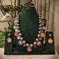 Beautiful Designer Painting Mix With Paatri Necklace & Earrings