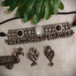 Beautiful Designer Stone Embedded Choker With Earrings