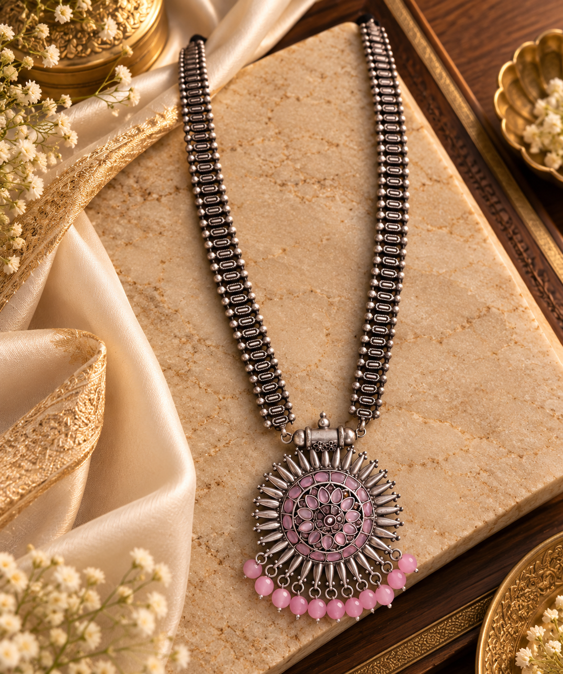 Beautiful Designer Stone Embedded Pendant Necklace