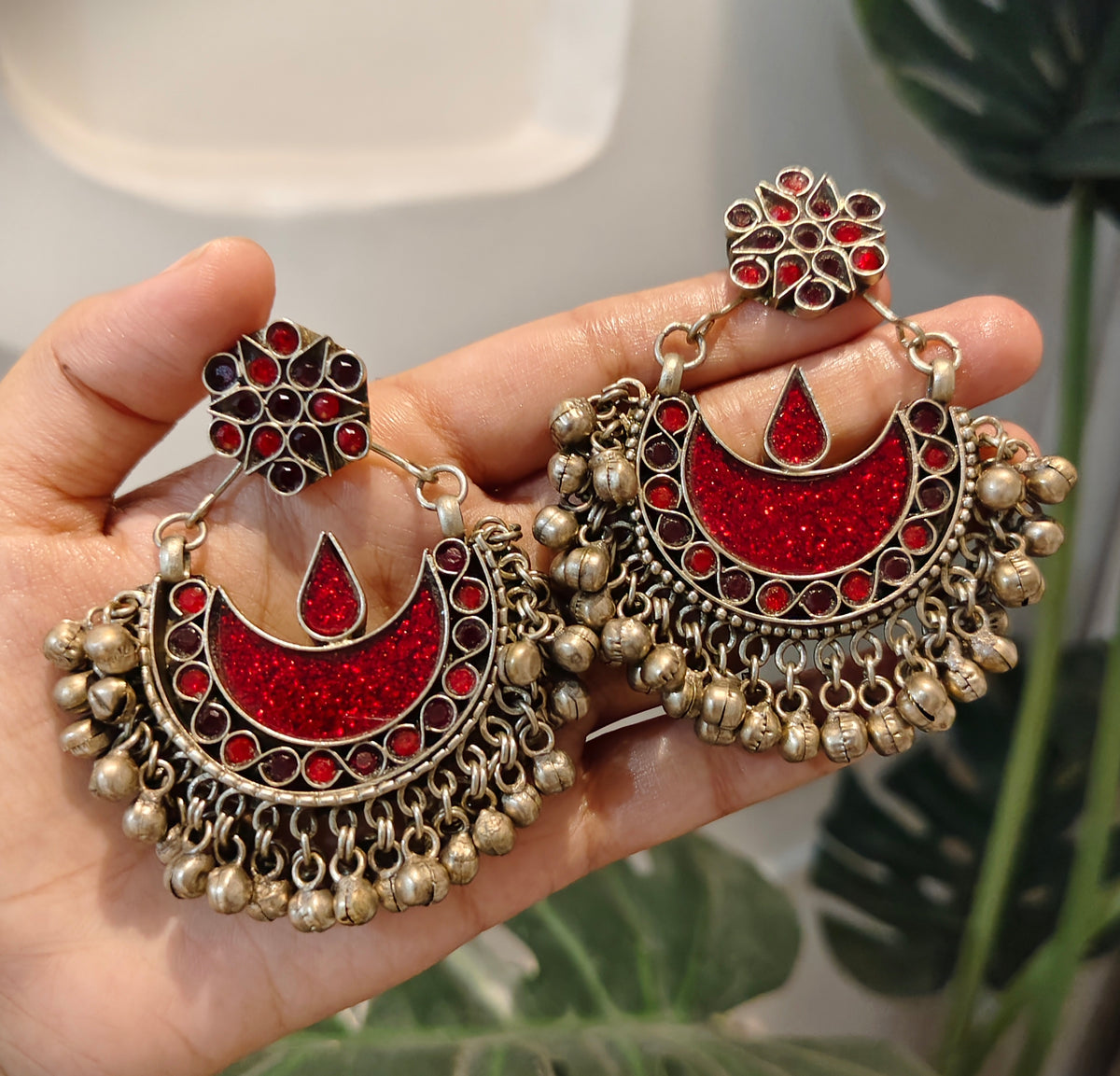 Beautiful Afghani Vintage Big Chaandbali Earrings
