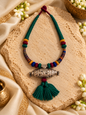 Beautiful Designer Taabeez Pendant Neckpiece With Handmade Colorful Dori