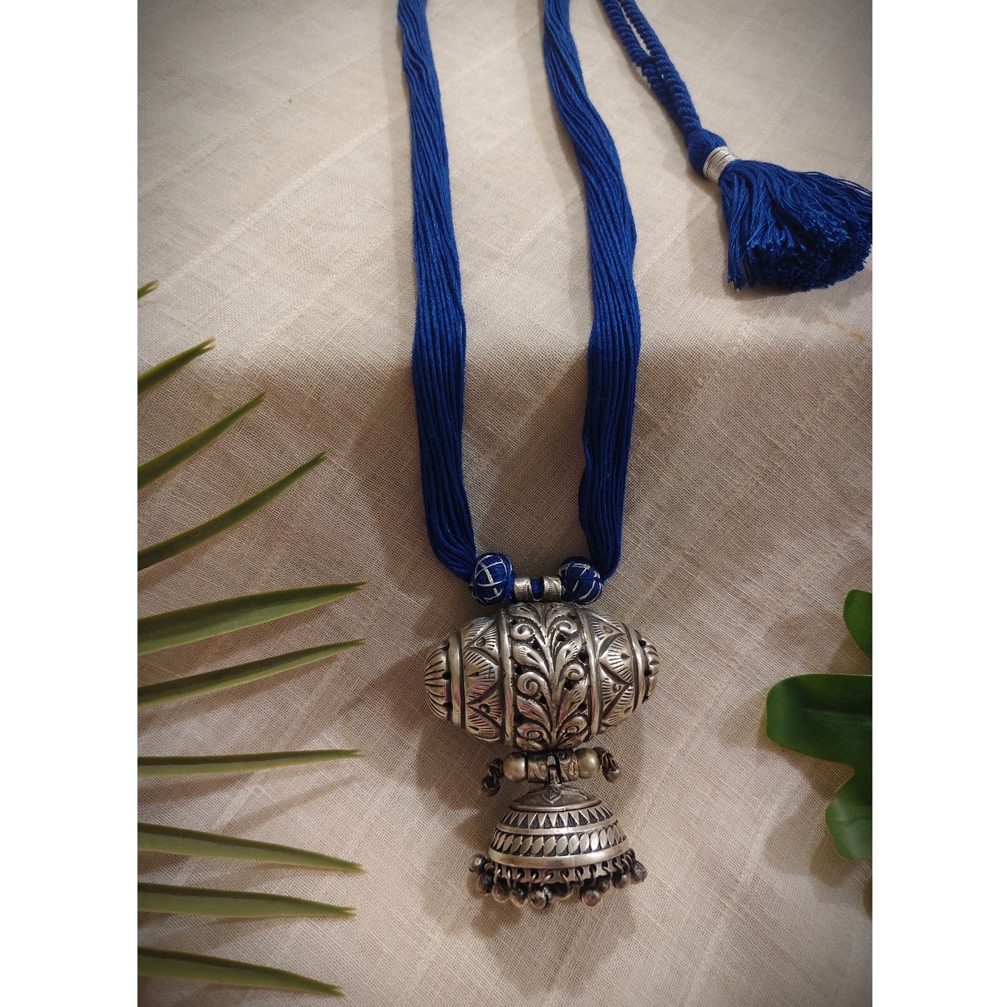 Beautiful Designer Damru Pendant Long Necklace