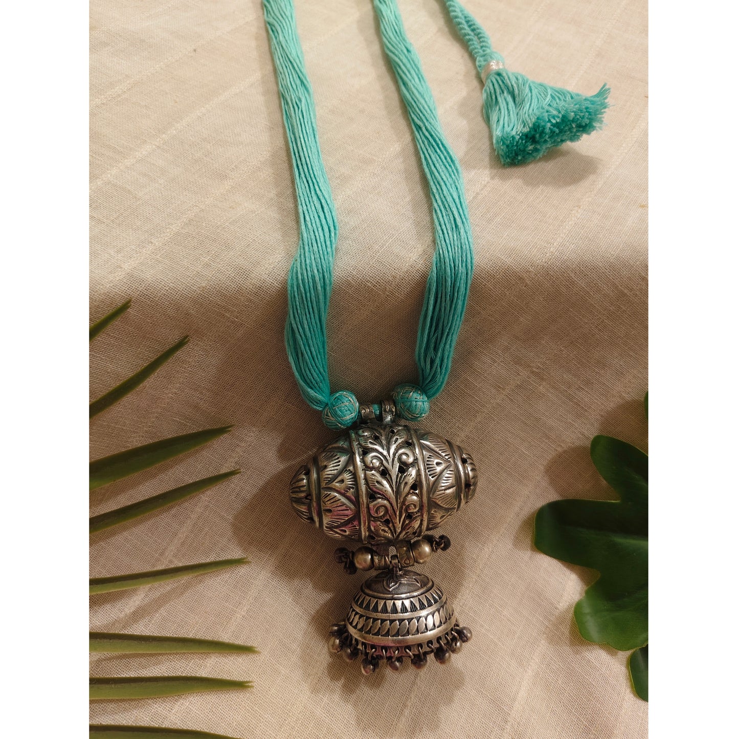 Beautiful Designer Damru Pendant Long Necklace