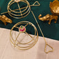 Beautiful Designer Statement Golden Hair Bun Cage Holder Each Pc