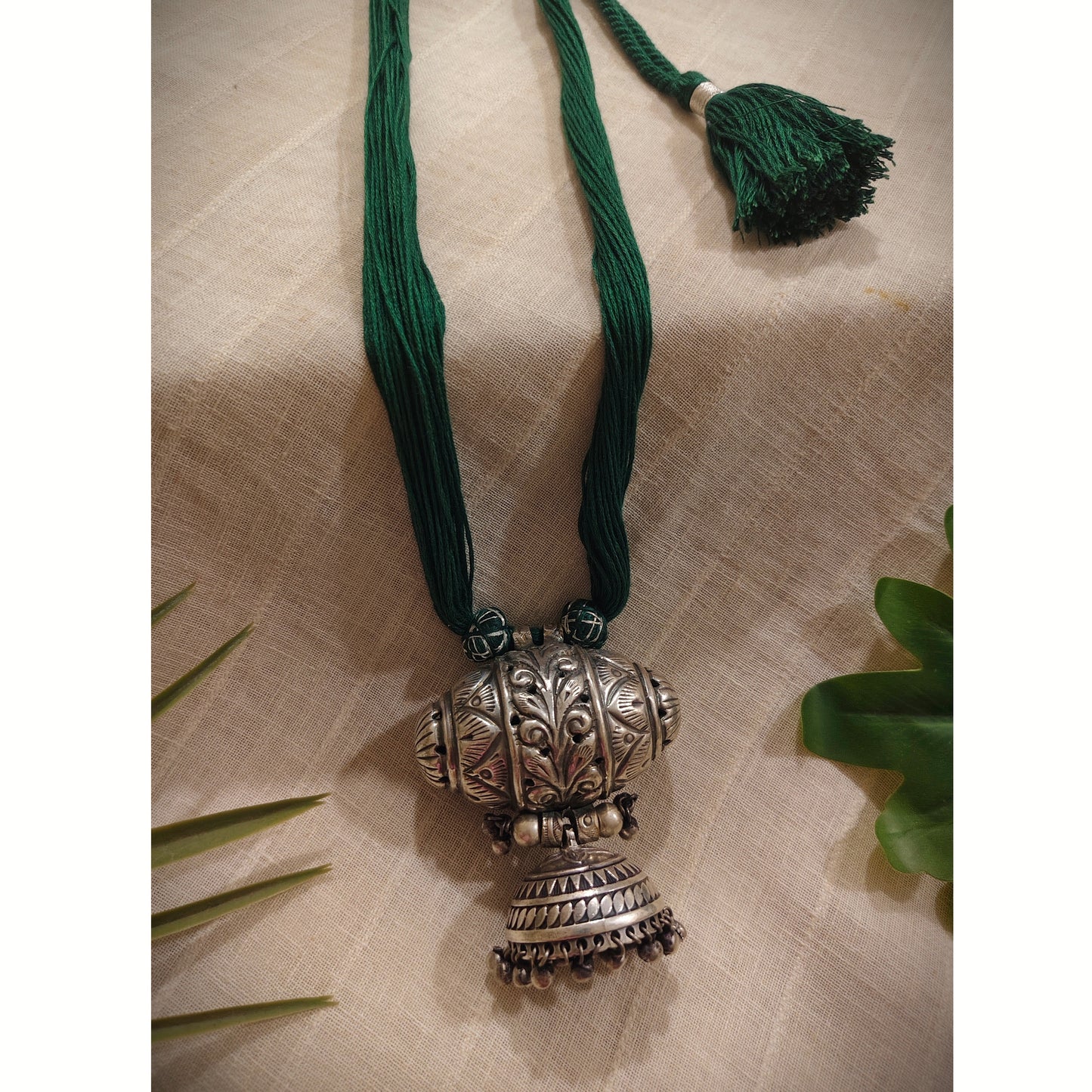 Beautiful Designer Damru Pendant Long Necklace