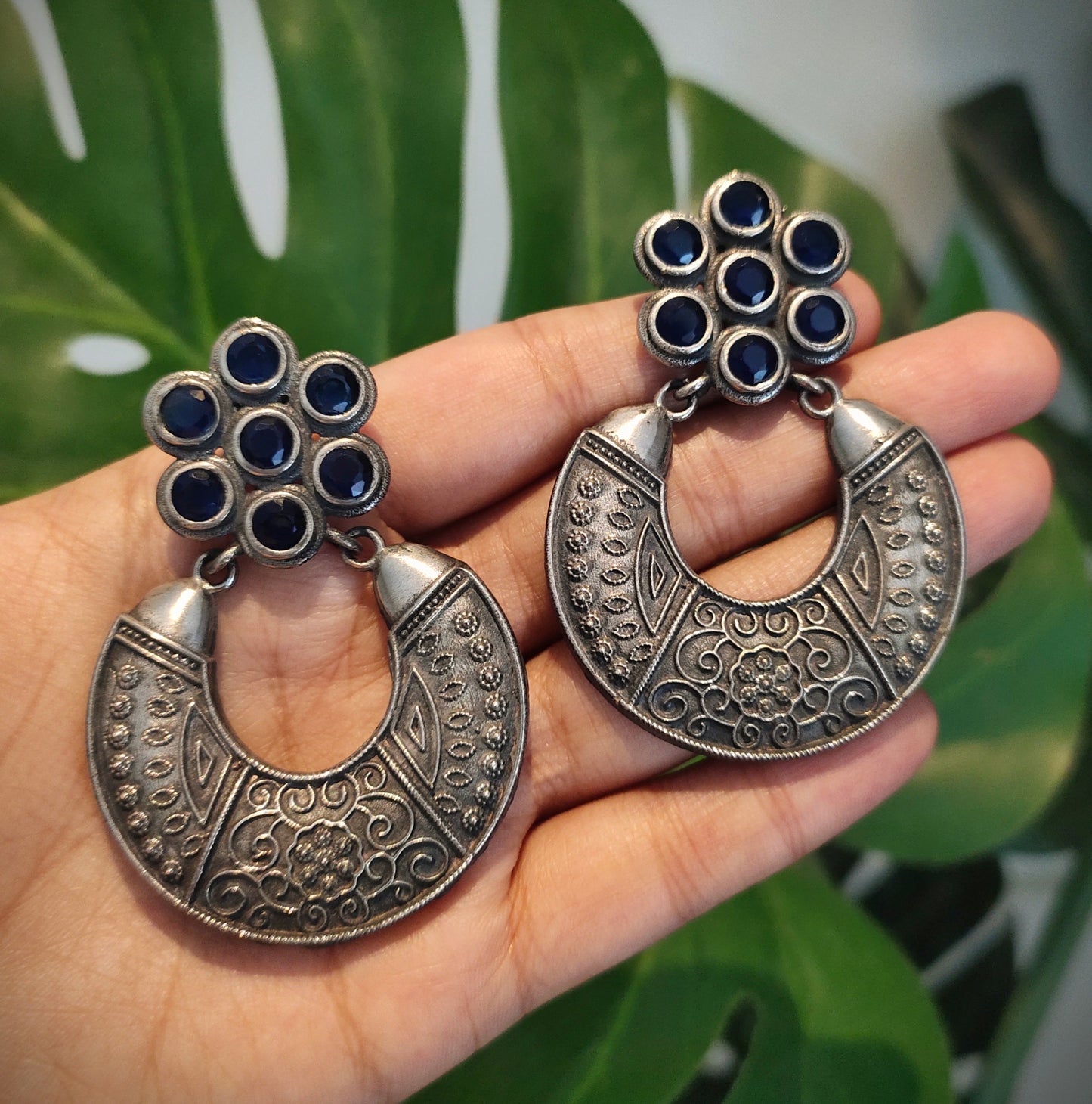 Beautiful Designer Stone Embedded Earrings