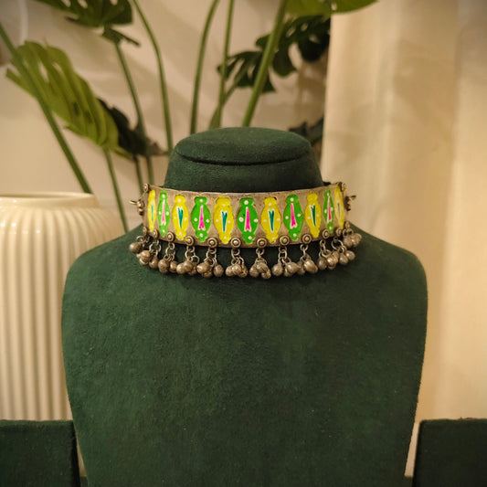 Beautiful Designer Hand-Painted Vintage Polish Choker