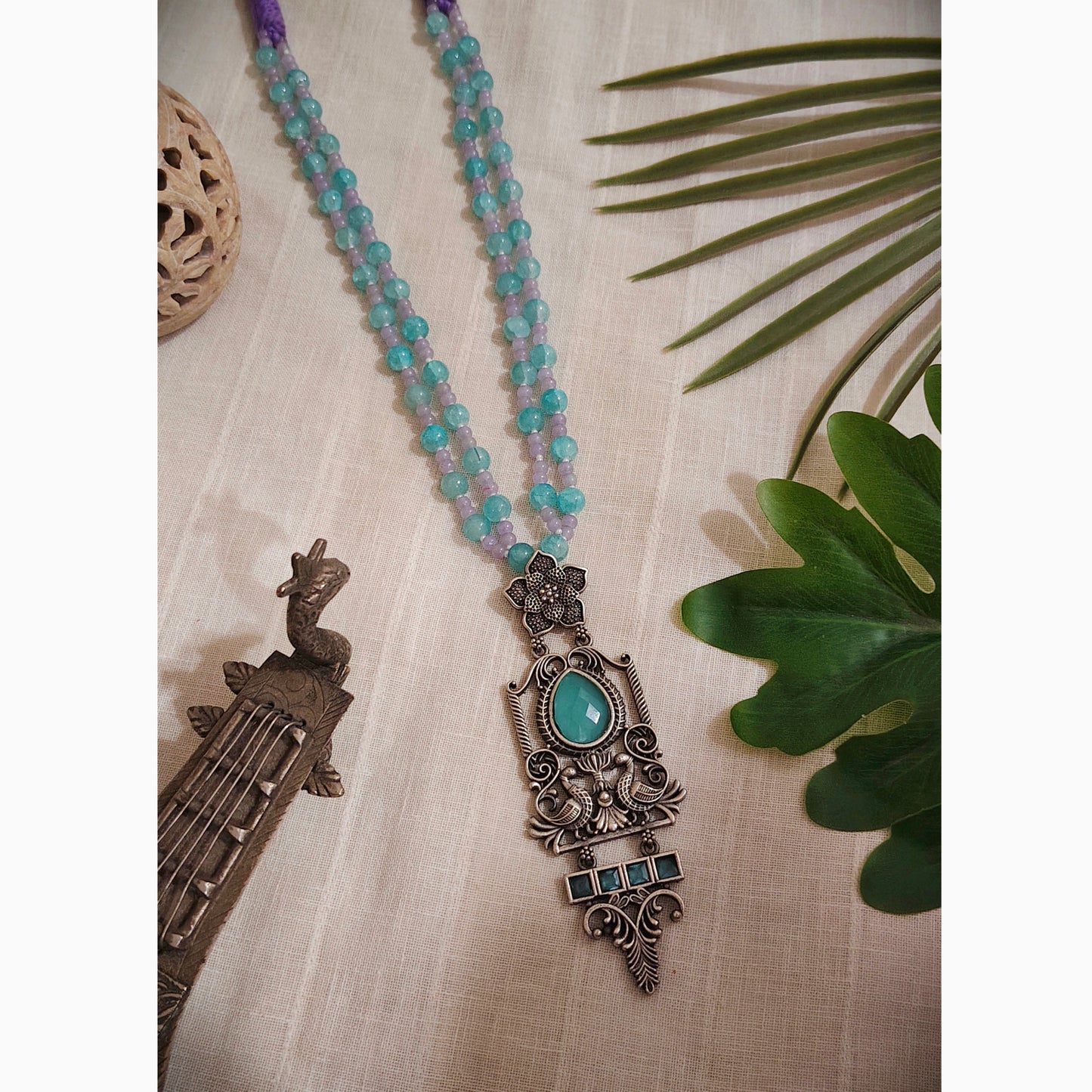 Beautiful Designer Stone Embedded Beaded Necklace