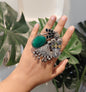 Beautiful Designer Fusion Stone Embedded Adjustable Ring