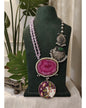 Beautiful Designer Painting & Natural Stone Stylish Necklace