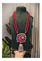 Beautiful Designer Natural Stone Pendant Beaded Necklace