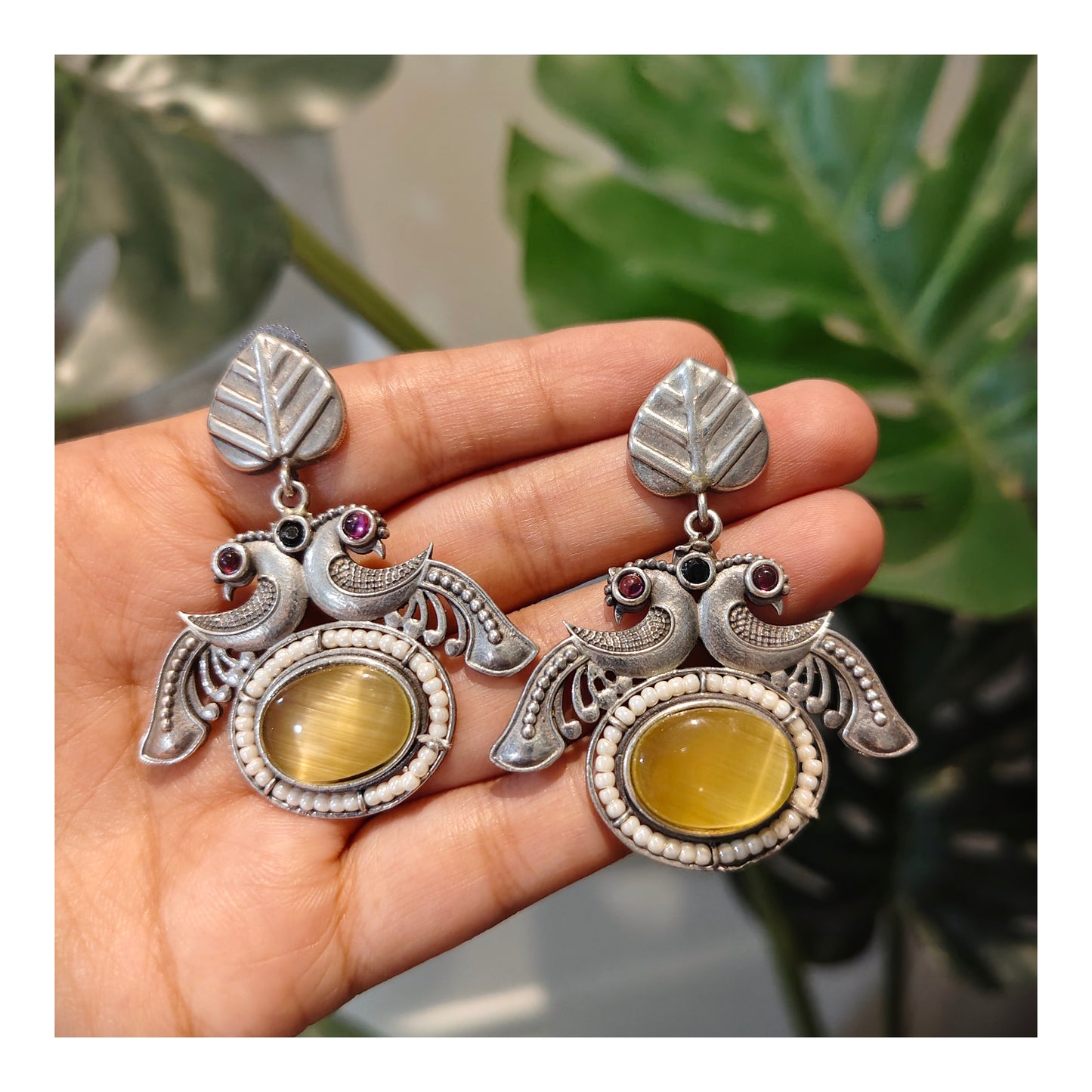Beautiful Designer Stone Embedded Earrings