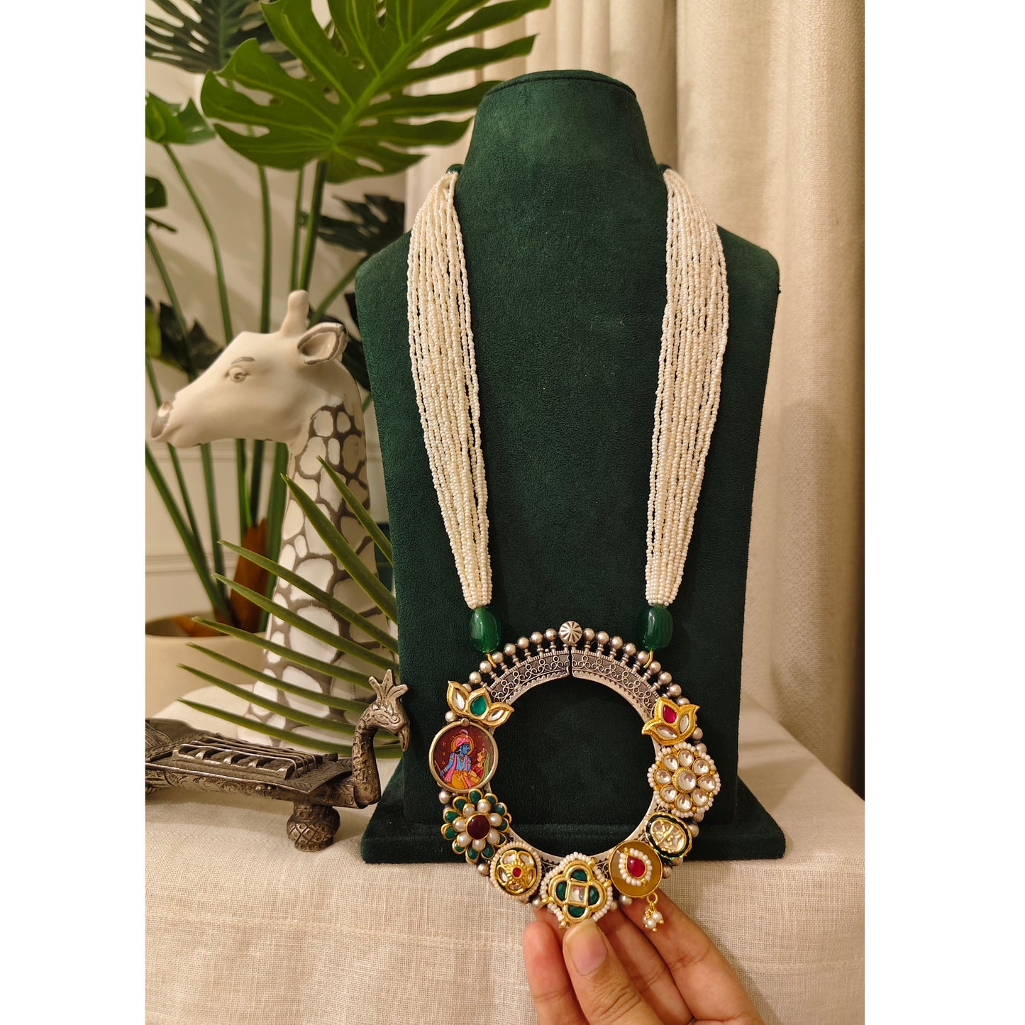 Beautiful Designer Fusion Pendant Long Necklace