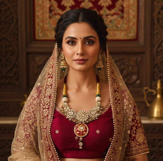 Beautiful Designer Kundan Detailing Chaand Necklace (Heavy In Look)