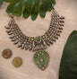 Beautiful Designer Jaal Pendant Neckpiece With Kundan Detailing