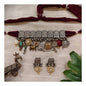 Beautiful Designer Charms Mix Latkan Choker With Earrings