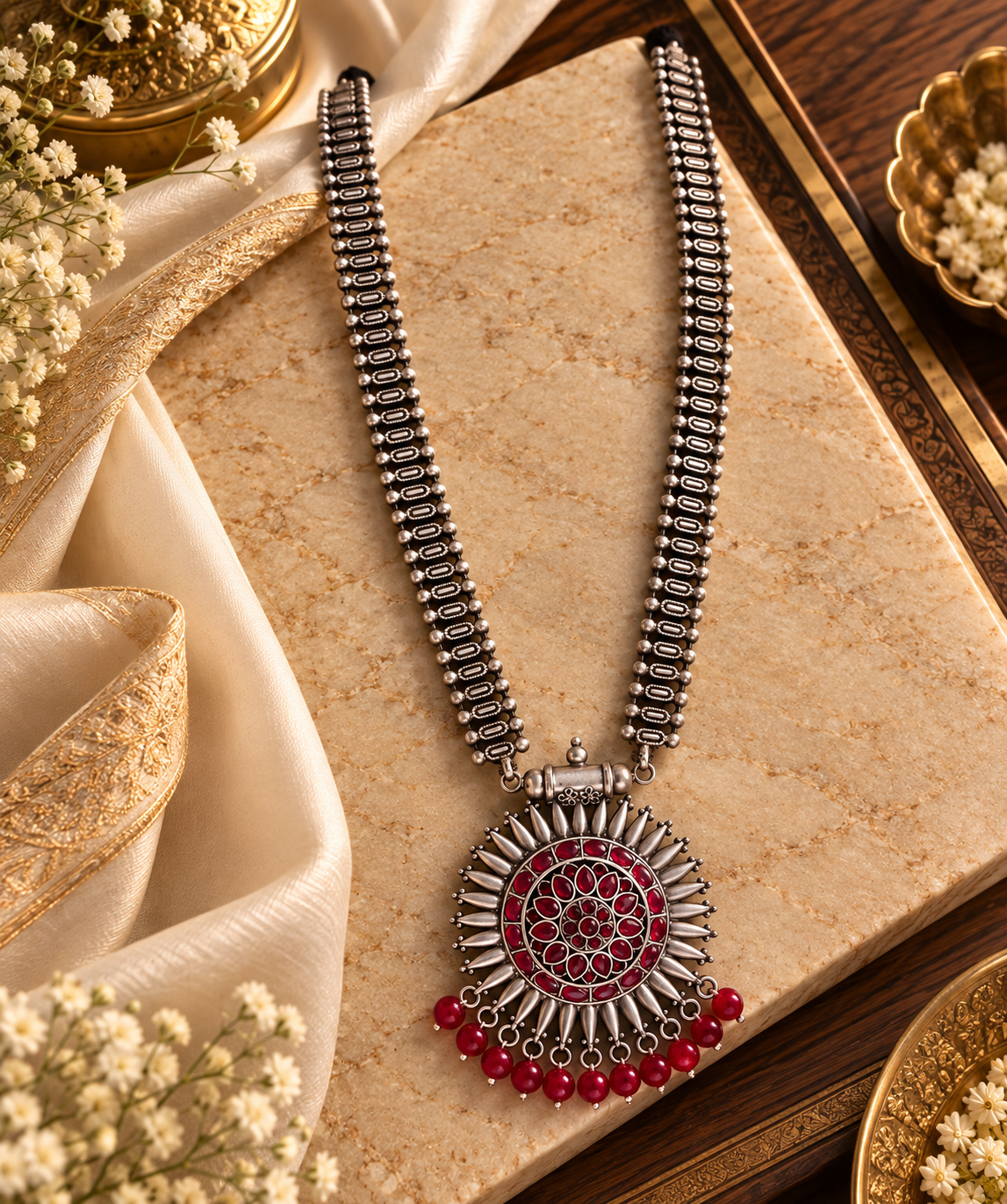 Beautiful Designer Stone Embedded Pendant Necklace