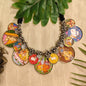 Beautiful Designer Overlapping Painting Mix Neckpiece