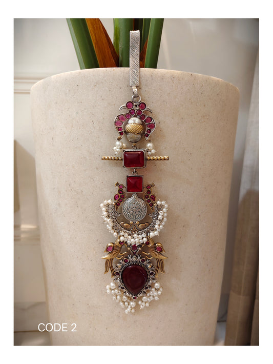 Beautiful Designer Stone Embedded Dual Tone Long Chaabi Gutchha (worn on the waist)