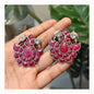 Beautiful Designer Kempstone Peacock Earrings
