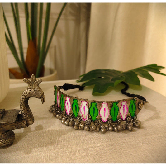 Beautiful Designer Hand-Painted Vintage Polish Choker