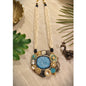 Beautiful Designer Wooden Fusion Pendant Long Necklace