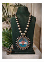 Beautiful Designer Painting Pendant With Ball Chain Mala Necklace