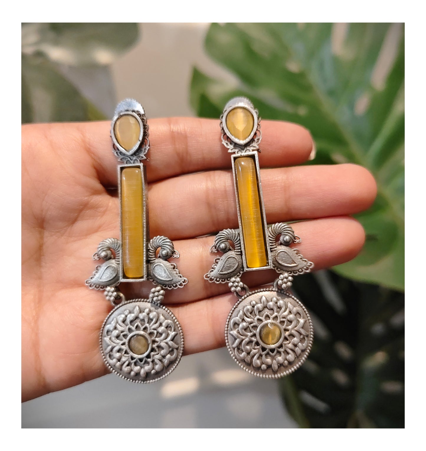 Beautiful Designer Stone Embedded Earrings