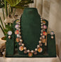 Beautiful Designer Painting Mix Paatri Necklace With Earrings