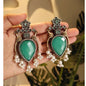 Beautiful Designer Stone Embedded Peacock Earrings