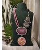 Beautiful Designer Painting & Natural Stone Stylish Necklace